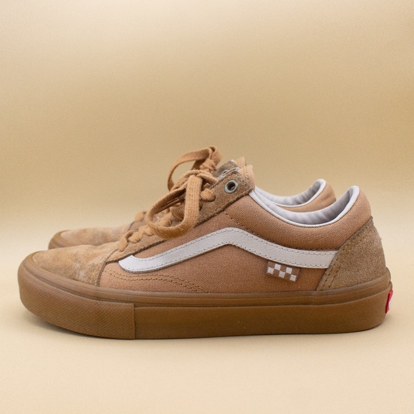 Vans Skate Old Skool Brown Gum Distress Shoes Men's Size 7 - Picture 1 of 8